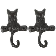  2 Pcs Patère Murale Chat
