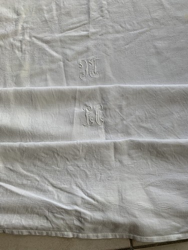 Nappe ancienne damassé - nappe,