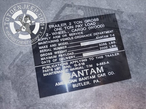 Plaquette label alu remorque - alu,