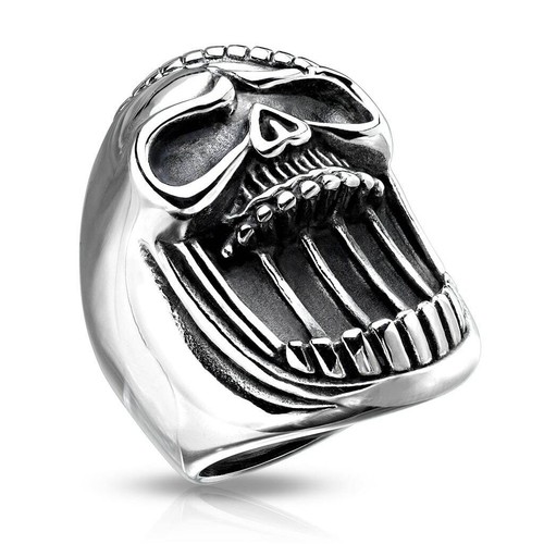 Bague tete mort homme en - de,
