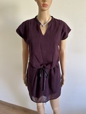 Robe bordeaux à manches