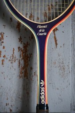 raquette tennis bois vintage Adidas Florence de la Courtie