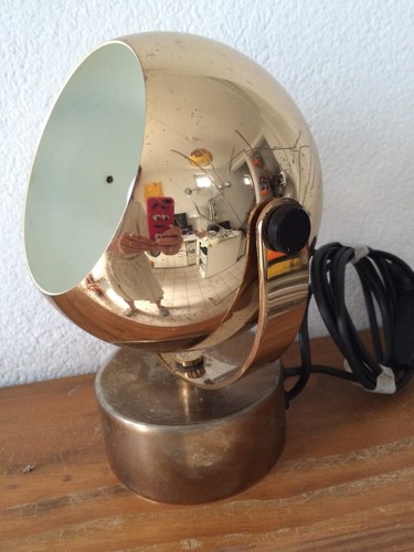 Lampe vintage dorée - eye, ball