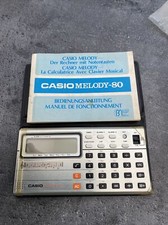 Ancienne Calculatrice Casio Mélody 80 Avec Notice Clavier Musical A Réviser