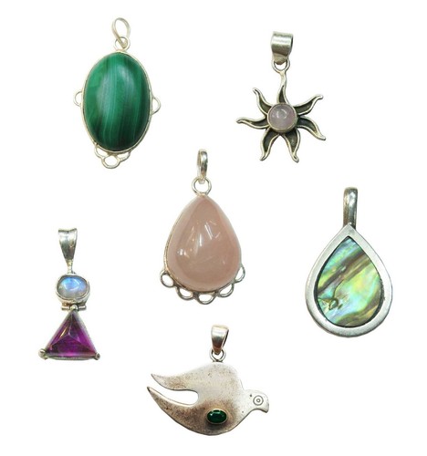 Pendentif pierre précieuse - , en