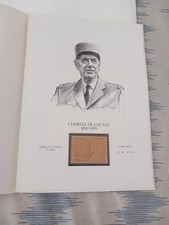 Timbre frappé sur or battu 23 carats Charles De Gaulle