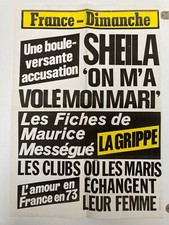 Affiche presse journal revue France Dimanche Sheila Ringo 50x70