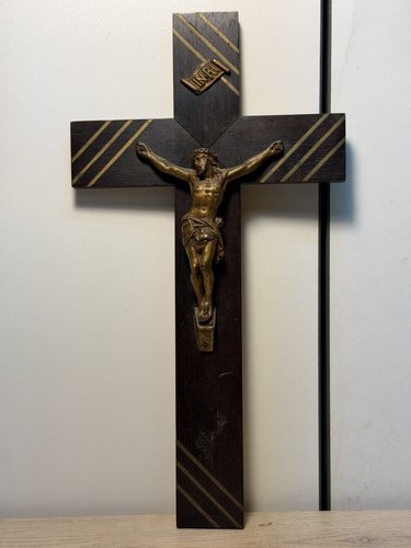 Crucifix mural ancien xxe - crucifix,