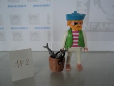 PLAYMOBIL vintage pirates barque naufragé seau poissons du set 3792 de 1990 #2