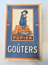 RARE BOITE CARTON pour 30 GOÛTERS CHOCOLAT PUPIER