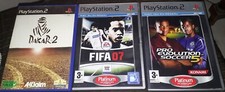 LOT DE 3 JEUX PS2 PLAYSTATION 2 AVEC LIVRET / DAKAR 2 / PRO SOCCER 5 / FIFA 07