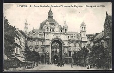 CPA Anvers, Gare Central, facade à l´Avenue de Keyser 
