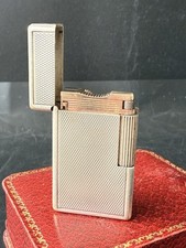 Rare S.T. Dupont Ligne 1  Lighter 1950s Brass Guilloché  Plaqué Palladium Grand