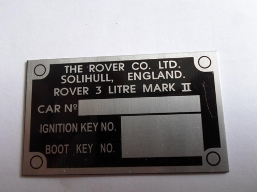 Plaque bouclier rover - plaque,