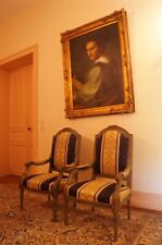 Paire de beaux grands fauteuils style Louis XV d'un château à BX retour d Eypte