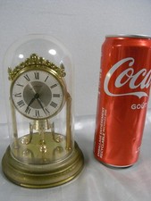 🇫🇷 PENDULE MINIATURE SOUS GLOBE HORLOGE VINTAGE PENDULUM SCHMID WEST GERMANY