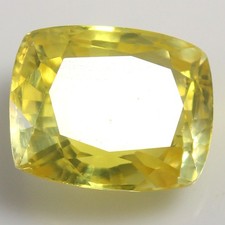 Pierre précieuse coussin naturel 15,80 ct certifié Tanzanite jaune de Tanzani...