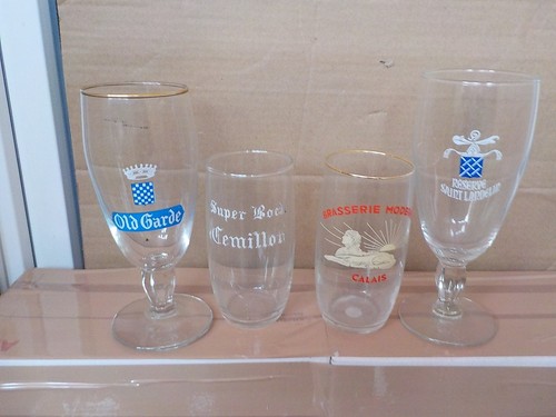 Verre ancien biere - 4,