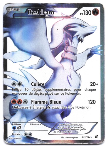 Carte pokémon reshiram - pokémon,