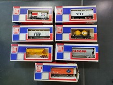 JOUEF ech HO Lot 7 wagons marchandises SNCF UNICOPA ARBEL AGFA CIMENT etc Boites