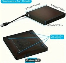 Lecteur CD DVD Externe, USB