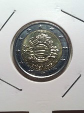 2 EURO BELGIQUE 2012 10 ANS EURO FIDUCIAIRE TYE COMMEMORATIVE NEUVE