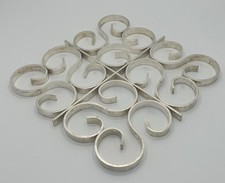 Dessous de plat Christofle Gallia métal argenté, motif à volutes ajouré