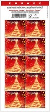 belgium 2025 belgique Sparkling CHRISTMAS Magic spiral tree red  10v BKLT