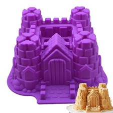 Moule à gâteau en Silicone Forme château Moule à gâteau 3D en silicone - Moti...