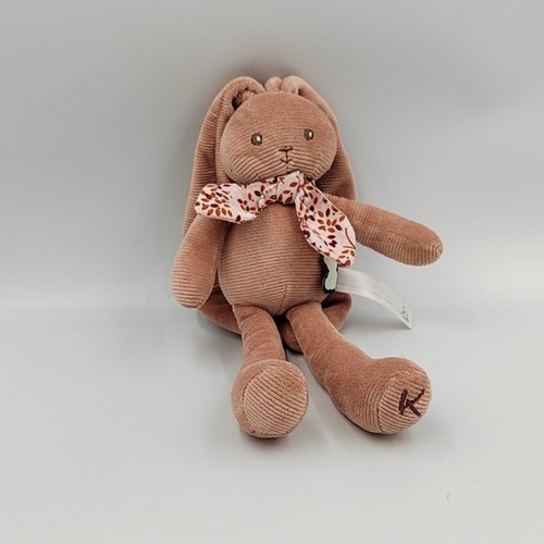 Doudou lapin marron pantin