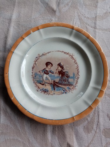Assiette ancienne longwy - assiette,