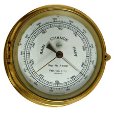 Barigo R81021 Pluie Changer Fair Baromètre Laiton Marine Nautique Bateau Yacht