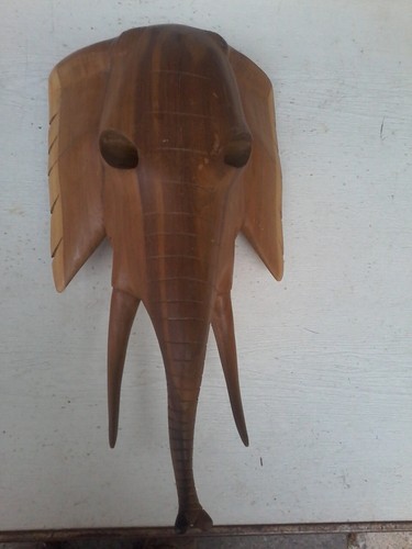 Sculpture tête éléphant - tête, d
