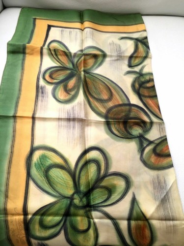 Foulard carré soie peint - soie,