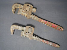 Lot 2 anciennes clés à molette vintage Drop forged outils déco garage atelier