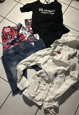 LOT FILLE 14 ANS JEAN IKKS SWEAT US MARSHALL COUPE VENT CHIPIE TOP GUESS