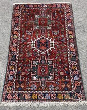 Tapis 115x75cm Karaja Irän Pers Alfombra Matta Teppich Rugs Tappeto Carpet Teppe