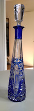 grande carafe cristal bleu