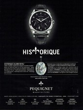 Publicité Advertising 018  2011  montre calibre Royal Pequignet