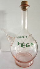 Carafe à Vin Avec Rafraichssoir  en Verre Soufflé Bouchons Liège Vintage