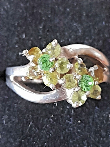 Bague argent 925 peridot - 925,