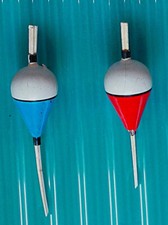 2 flotteurs pêche collection type poire 9 gr.