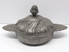 -BELLE ECUELLE POT COUVERT ETAIN HAUTE EPOQUE XVIIIe LOUIS XV Poinçon  D