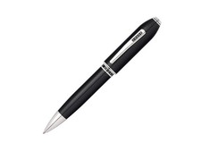 Stylo bille Cross Peerless 125, Laque, Noir, Poli, Platine, AT0702-1