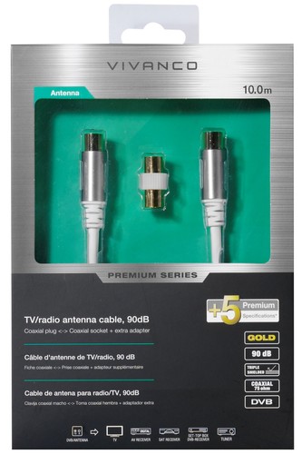 Vivanco câble coaxial 10m - câble,