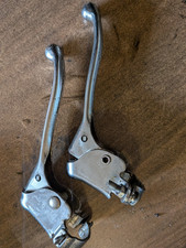 Paire de poignée de frein vélo ancien vintage acier chromé