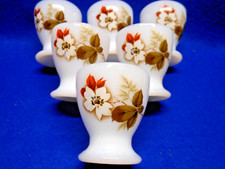 arcopal 6 coquetiers vintage  modèle aubépine années 1970 .