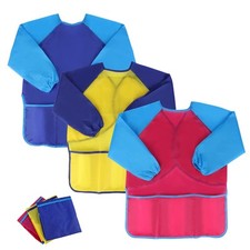 3 pcs Blouse Peinture Enfant Tablier de Peinture Imperméable Blouse de Peintu...