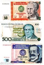 LOT SET SERIE 3 Billets Perou PERU INTIS NEUF UNC