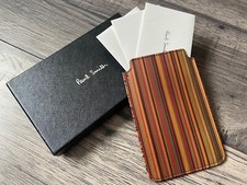Pouch En Cuir Paul Smith / Porte-Cartes Vintage Signature Stripe BNIB